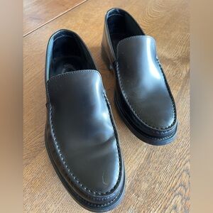 Tod's Classic Black Leather Loafers